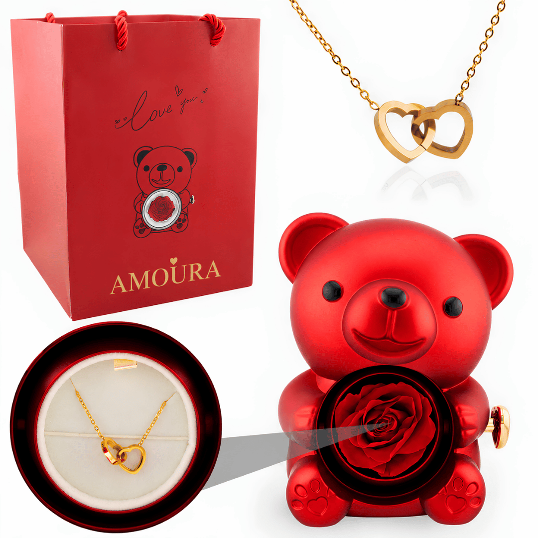 Amoura RoseBear Hediye Kutusu | Kolye Hediyeli 🎁